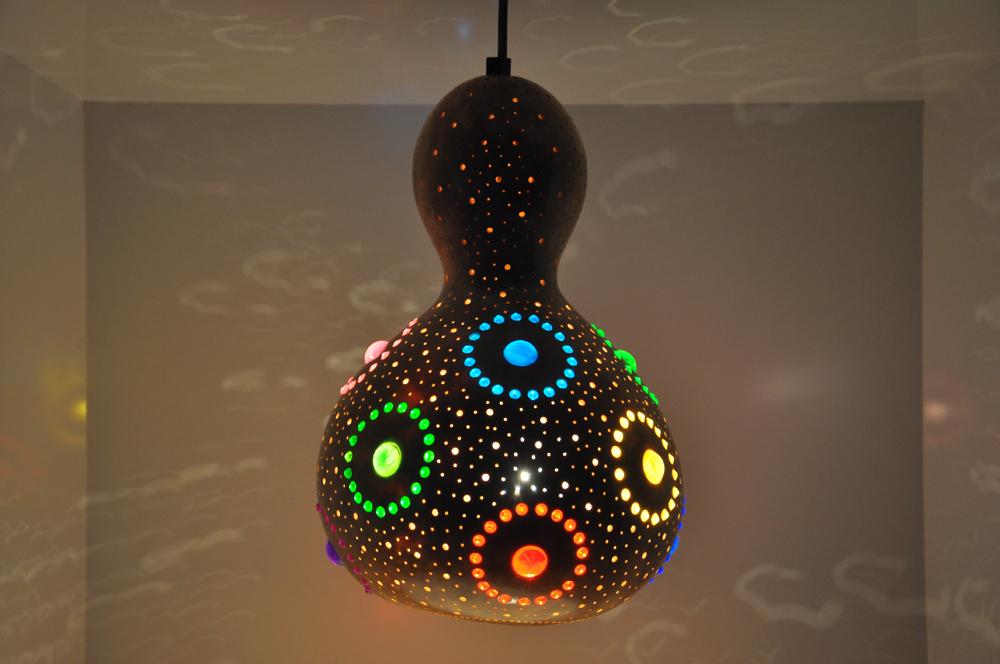 Chandelier Gourd Lamp Rainbow Decor